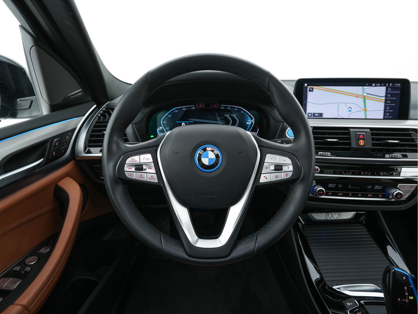 BMW iX3 High Executive 80 kWh [ 3-Fase -11kW] {SOH-98%} (INCL-BTW) Aut. *PANO | LEATHER | HARMAN/KARDON | FULL-LED | BLINDSPOT | MEMORY-PACK | DIGI-COCKPIT | HEATED-SPORTSEATS | KEYLESS | TOPVIEW | DAB+ | NAVI-FULLMAP | HEAD-UP | ...