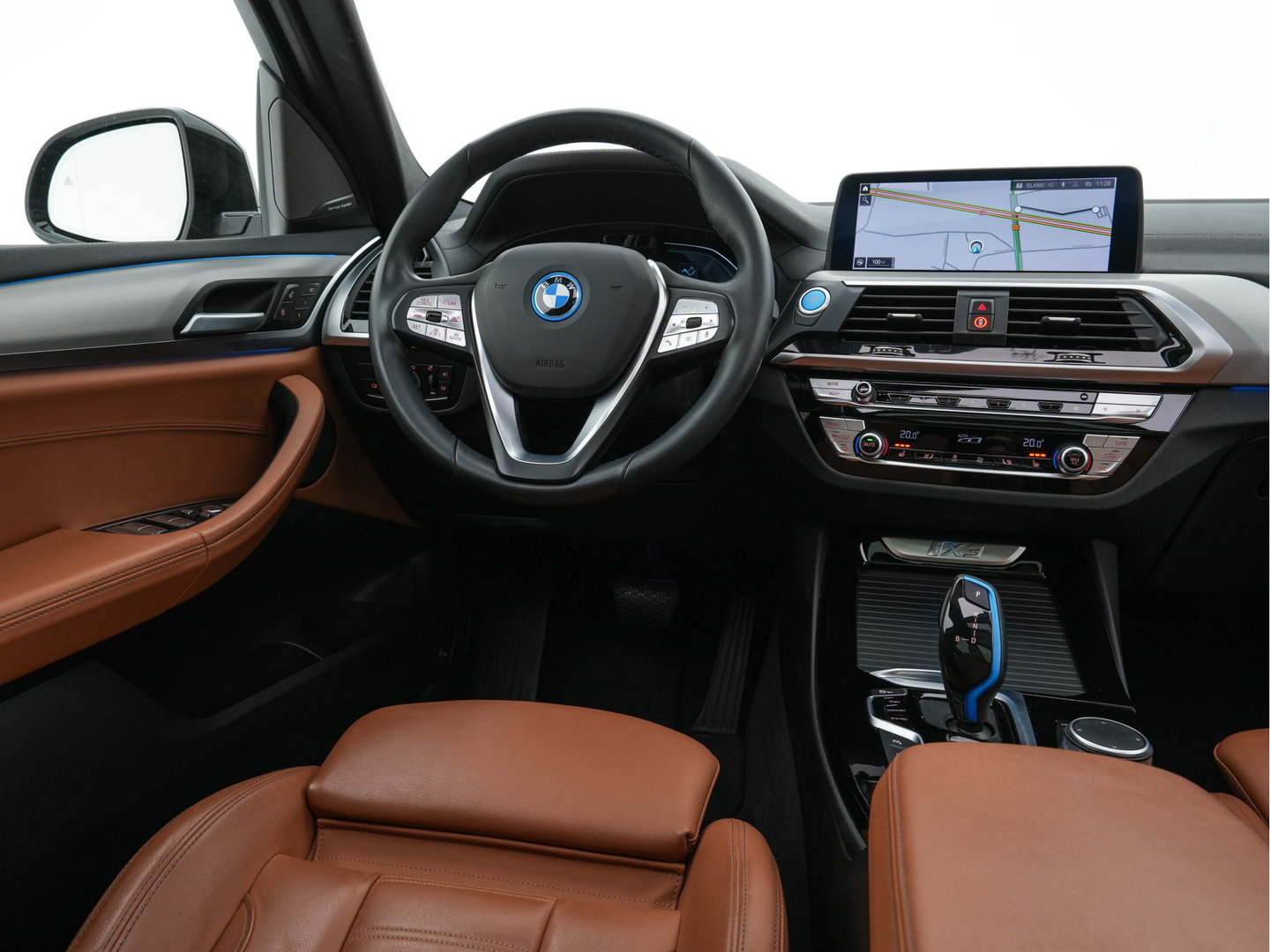 BMW iX3 High Executive 80 kWh [ 3-Fase -11kW] {SOH-98%} (INCL-BTW) Aut. *PANO | LEATHER | HARMAN/KARDON | FULL-LED | BLINDSPOT | MEMORY-PACK | DIGI-COCKPIT | HEATED-SPORTSEATS | KEYLESS | TOPVIEW | DAB+ | NAVI-FULLMAP | HEAD-UP | ...