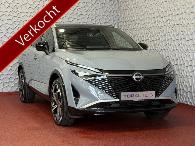 Nissan QASHQAI - 1.3 MHEV 160PK 1800KG TREKGEWICHT TEKNA PLUS BOSE 20''LMV LEER ALCANTARA PANO MASSAGE BOSE STOEL/STUUR/RUIT VERW MATRIX.LED ELEK.KLEP HEADUP 20''LMV GOOGLE NAVI 03/2026 K ✅Top Auto's Wijchen , 30 Jaar Specialist in Nissan  : Alle Type's : Tekna / Plus / N