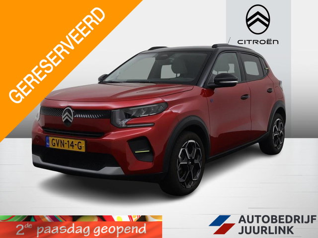 Citroën ë-C3 - Max 113pk 44 kWh 3Fase Nav/Camera/Ecc/H.Leder/ CarPlay/Hud/17inch/Dakrail