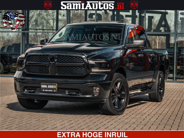 Dodge Ram Pick-Up - BLACK OPS | 5.7 HEMI V8 402PK | MORIMOTO LED | Eerste Eigenaar | Diamond Black | Comfortabele Dubbele Cabine DC met Royale 5 Zitplaatsen |