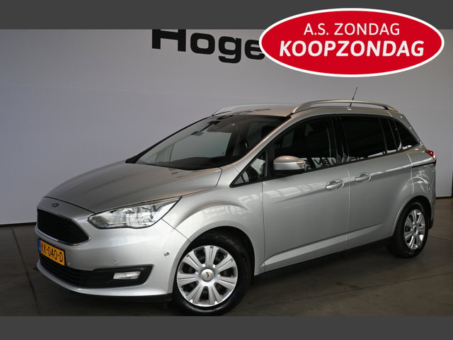 Ford Grand C-Max - 1.0 Trend 7 Persoons Clima Navigatie LED Trekhaak Rijklaarprijs Inruil Mogelijk!