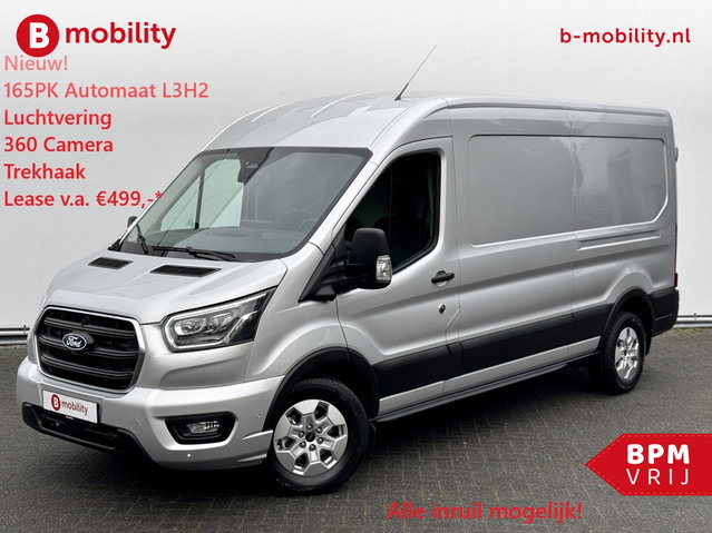 Ford Transit - 350 2.0 TDCI 165PK L3H2 Limited Nieuw Type Automaat Luchtvering | UNIEK* | Trekhaak 2.800kg | Rondomzicht Camera | Apple CarPlay