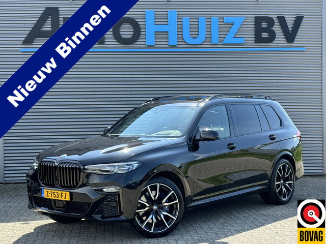 BMW X7 - xDrive40d 340 PK High Executive M Sport Executive Drive Pro 7 Zits Trekhaak Panoramadak Harman- Kardon ACC 4WD besturing Luchtvering Standkachel Stuurverwarming Stoelventilatie 360 Graden Camera BMW Garantie