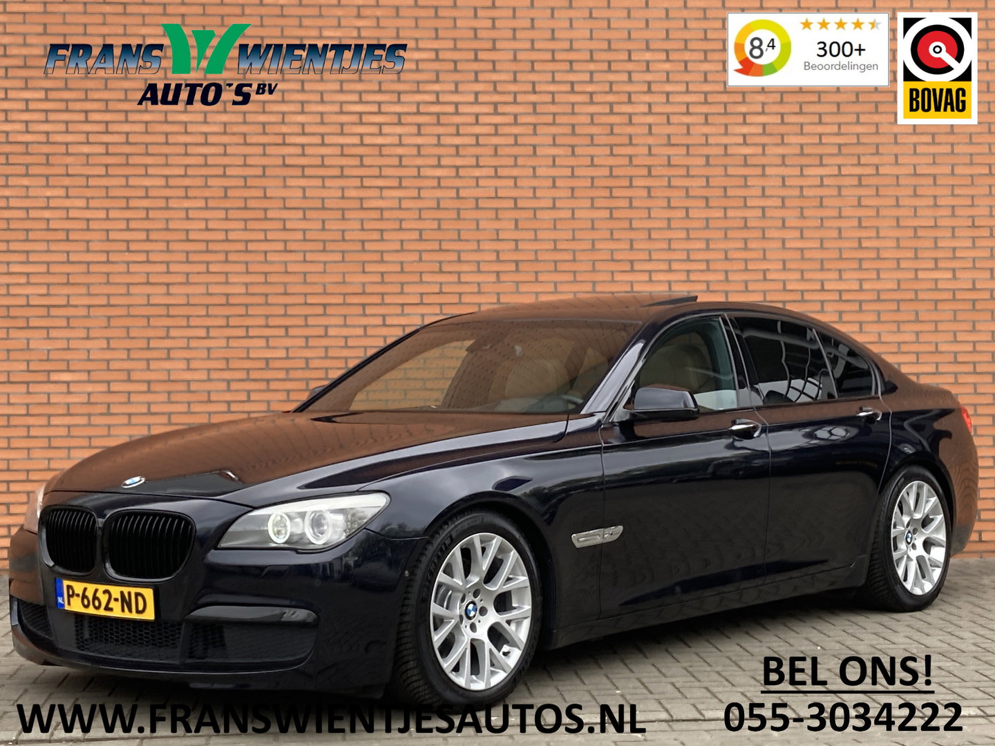 BMW 7 Serie 740d High Executive M-pakket | Head-Up Display | Softclose | Adaptieve cruise control | 19" Lichtmetaal  | Camera | Leder | Navigatie | Elektrisch Stuurwiel | Stuurwielverwarming