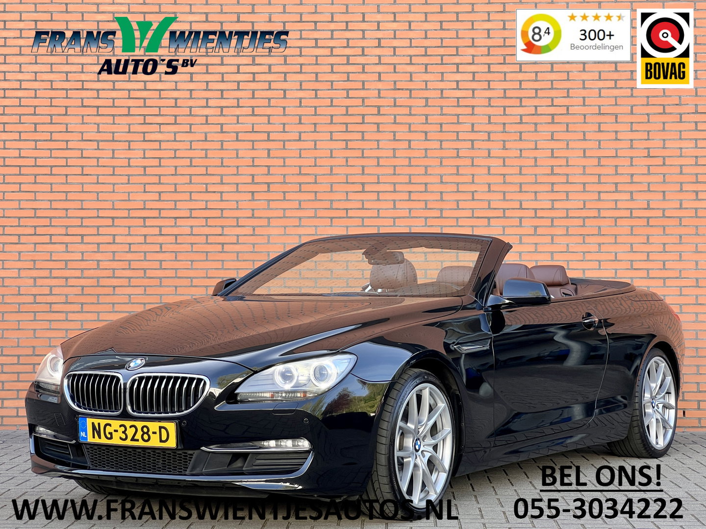 BMW 6 Serie Cabrio 640i High Executive | 320 PK! | Head-Up Display | Softclose | Xenon | 20" Lichtmetaal | Camera | Lederen Bekleding