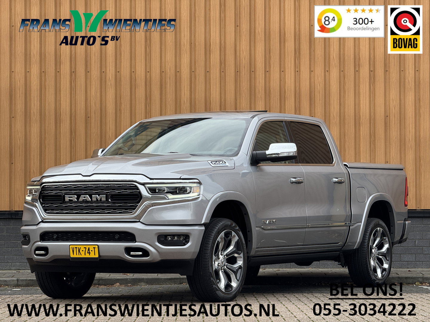 Dodge Ram 1500 5.7 V8 4x4 Crew Cab Limited | Luchtvering | LPG | Harman/Kardon | Panoramadak | 22" Lichtmetaal | Stoelventilatie / verwarming | Stuurwielverwarming | 360° Camera | Spiegel Camera |