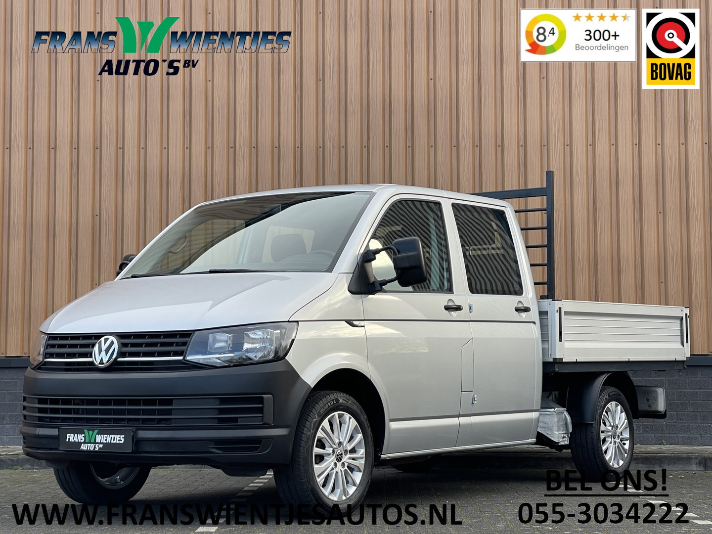 Volkswagen Transporter 2.0 TDI L2H1 DC | Marge! | Pick-up! | 6 Pers. | Trekhaak | Apple Carplay | Cruise Control | Stop&GO | Airconditioning |