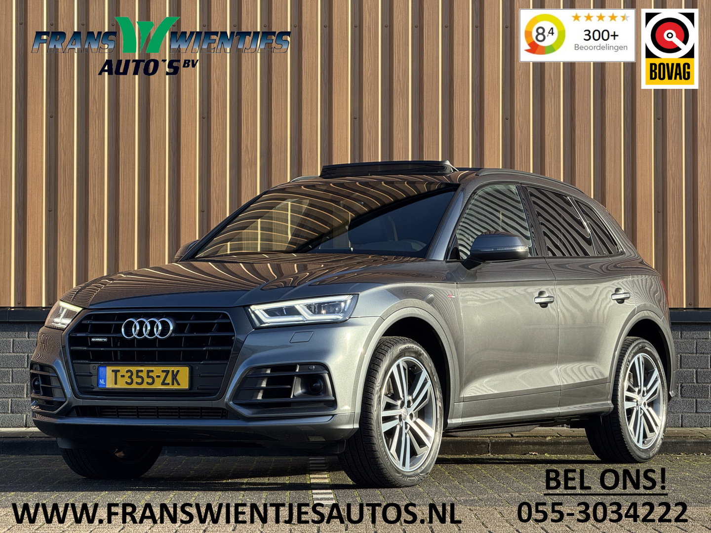Audi Q5 3.0 TDI quattro Sport S Line Black Edition | 286 PK! | Panoramadak | Adaptieve Cruise Control | Lane Assist |Elektrische Trekhaak | Camera | DAB | Navigatie | 20" Lichtmetaal |