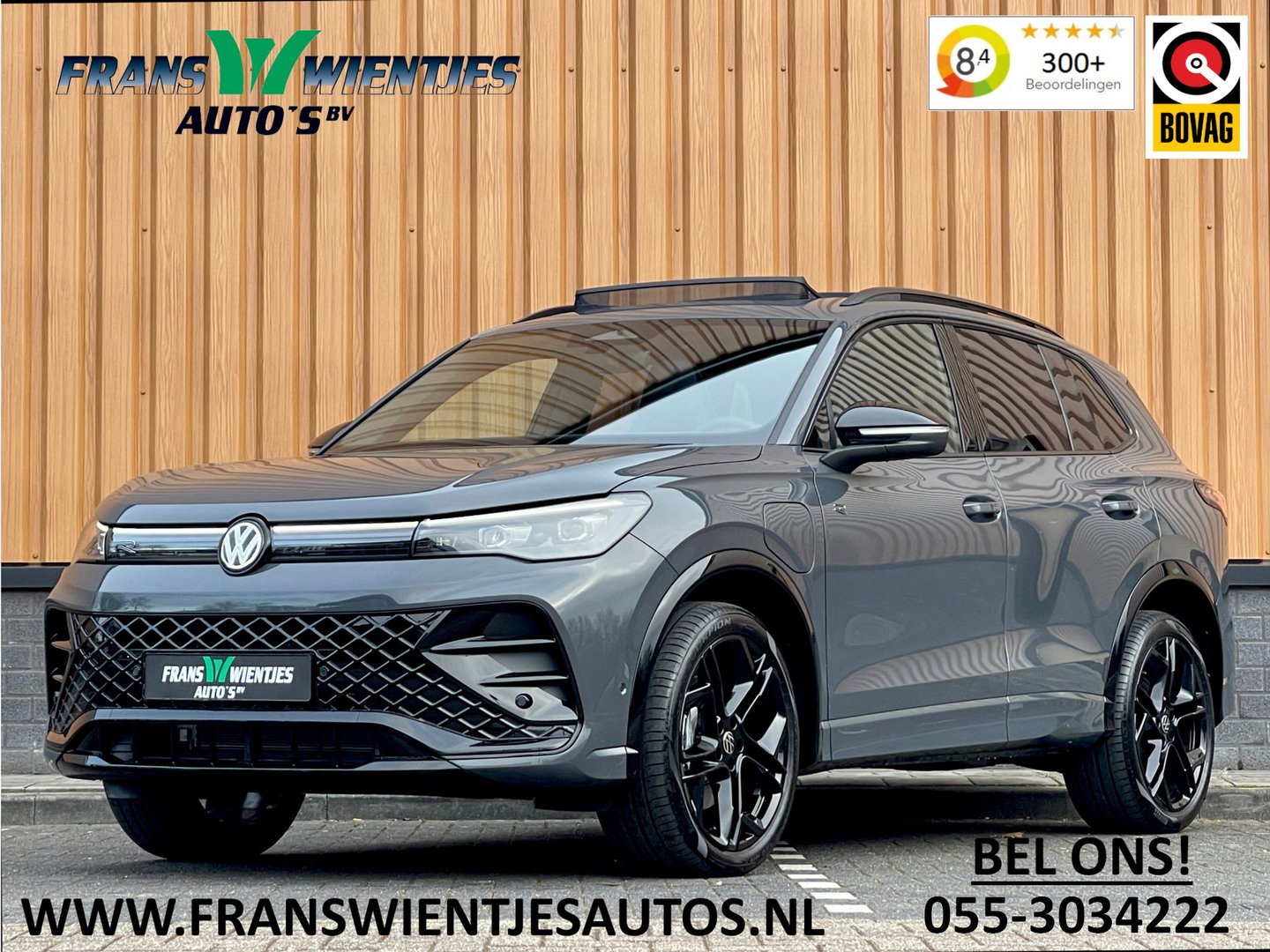 Volkswagen Tiguan 1.5 eHybrid R-Line Edition | Black Style | Panoramadak | Elektrische Trekhaak | 20" Lichtmetaal | Head-Up Display | Massage Stoelen | Dodehoeksensor | Lane Assist | Sportstoelen |