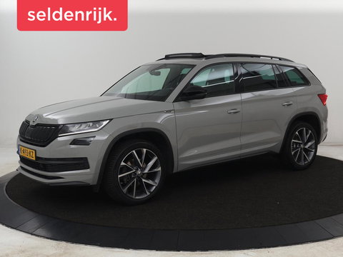 Škoda Kodiaq 1.5 TSI Sportline | Panoramadak | Stoelverwarming | Leder/Alcantara | Camera | Carplay | Sfeerverlichting | Virtual Cockpit | Canton Sound | Navigatie | Keyless | 20'' | Memory | Full LED