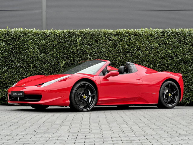 Ferrari 458 - 4.5 V8 Spider HELE, CARBON, LEDER, CAMERA, KERAMISCH, XENON, ECC-AIRCO, STOELVERWARMING, LICHTMETAAL 20"