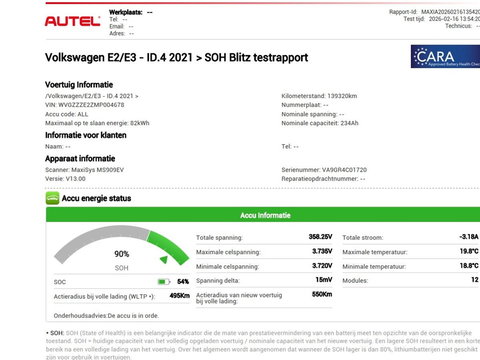 Volkswagen ID.4 First 77 kWh | SOH 90% | Stoel & stuurverwarming | Adaptive cruise | Camera | Carplay | Half leder | Navigatie | 20'' | Full LED | Keyless | Climate control | Sfeerverlichting