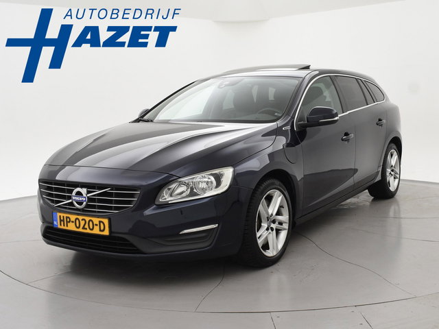Volvo V60 - 2.4 D6 TWIN ENGINE *EURO 6* 285 PK + SCHUIFDAK | LEDER | STOELVERW.