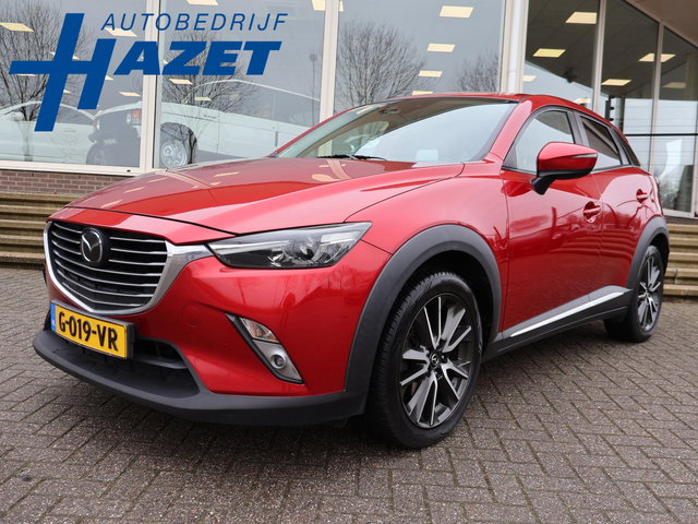 Mazda CX-3 - 2.0 SkyActiv-G 150 PK 4WD AUT. GT-M + TREKHAAK | HEAD-UP | ADAPTIVE CRUISE | BOSE | LEDER/ALCANTARA | CAMERA | STOELVERW.
