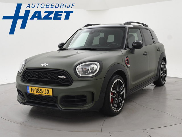 MINI Countryman - Mini JCW 2.0 JOHN COOPER WORKS 231 PK ALL4 AUT. MAT GROEN + PANORAMA | CAMERA | HEAD-UP | HK | LEDER | STOELVERW.