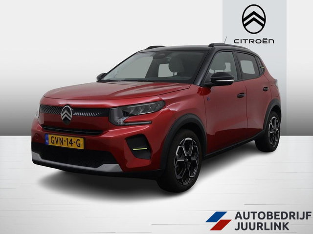 Citroën ë-C3 - Max 113pk 44 kWh 3Fase Nav/Camera/Ecc/H.Leder/ CarPlay/Hud/17inch/Dakrail