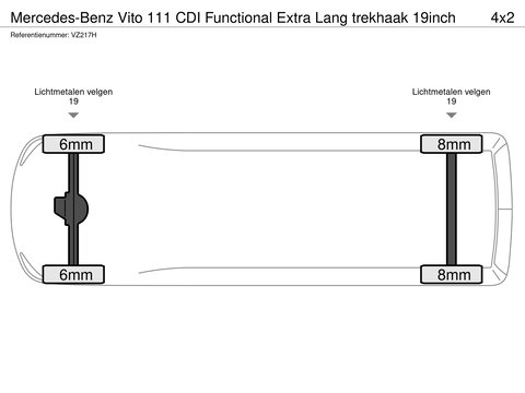 Mercedes-Benz Vito 111 CDI Functional Extra Lang trekhaak 19inch