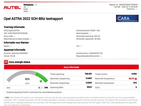 Opel Astra 1.6 Hybrid Business Edition | SOH 92% | Stoelverwarming | Adaptive cruise | Camera | Stuurverwarming | Carplay | Navigatie | Full LED | 17'' | Climate control | PHEV | Plug In