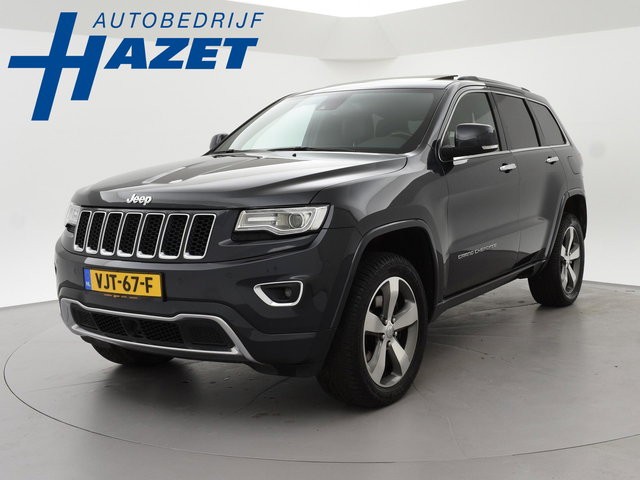 Jeep Grand Cherokee - 5.7 352 PK V8 BENZINE GRIJS KENTEKEN OVERLAND + ADAPTIVE CRUISE | TREKHAAK 3325 KG | SCHUIFDAK | LEDER | STOELVENTILATIE
