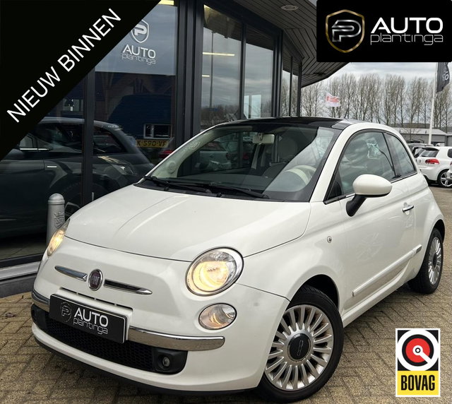 Fiat 500 - 0.9 TwinAir Lounge 86PK | Airco | Panoramadak | 2026 Onderhoudsbeurt met Nieuwe Distributie Ketting en Waterpomp | Elektrische Ramen en Spiegels |