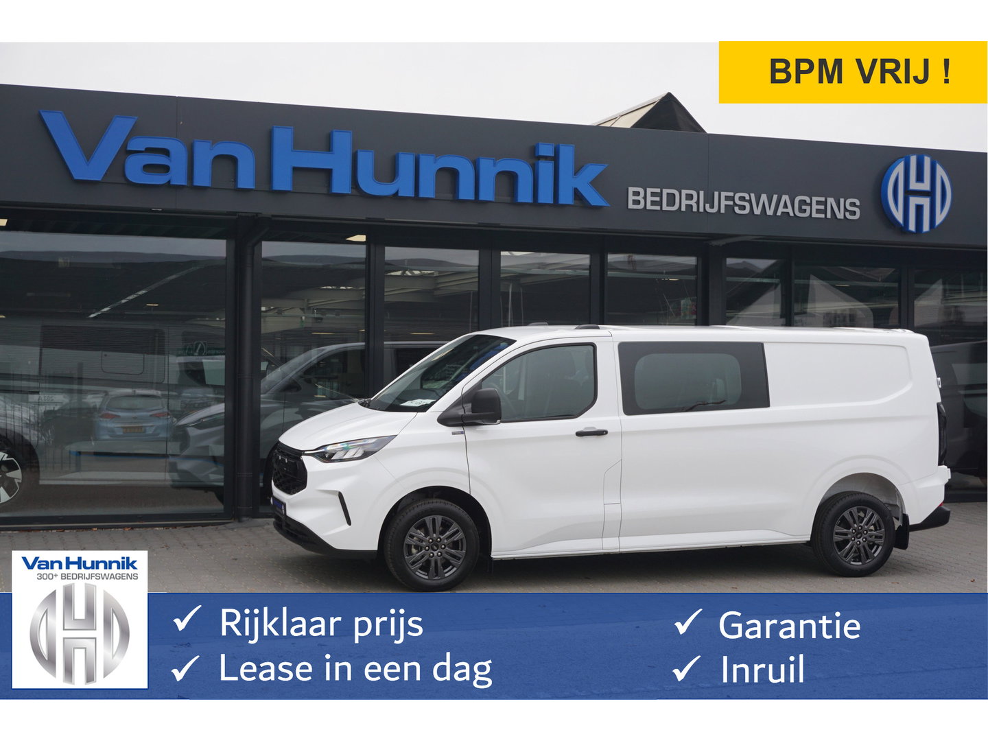 Ford Transit Custom 320L 150PK Trend Dubbel Cabine BPM VRIJ!! 13" Sync4 Apple CP/Android A. Cam, LED 17" LM!! NR. 841