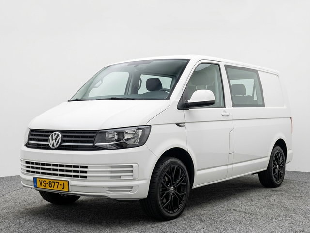 Volkswagen Transporter - 2.0 TDI Dubbele Cabine- NAP 79dkm, Dealeronderhouden, 2200kg Trekhaak, Airco