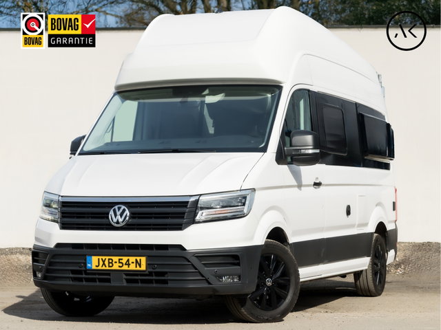 Volkswagen Transporter - Crafter Grand California XXL 177Pk Automaat (LED KOPLAMPEN, STOELVERWARMING, KEUKEN, CENTRALE VERWARMING, KOELKAST, TOILET, DOUCHE, THULE ZONNESCHERM, FIETSENDRAGER, ZOET WATER)