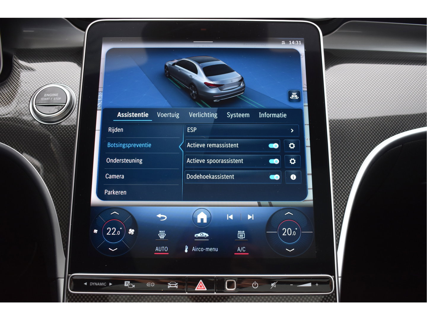 Mercedes-Benz C-Klasse 300 e AMG Line 313 pk | NL-Auto | Trekhaak | Open dak | Virtual cockpit | Camera | Carplay | Sfeerverlichting | Full LED | LM-Velgen | NAP