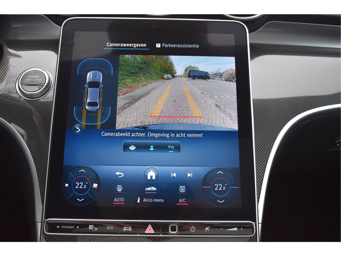 Mercedes-Benz C-Klasse 300 e AMG Line 313 pk | NL-Auto | Trekhaak | Open dak | Virtual cockpit | Camera | Carplay | Sfeerverlichting | Full LED | LM-Velgen | NAP