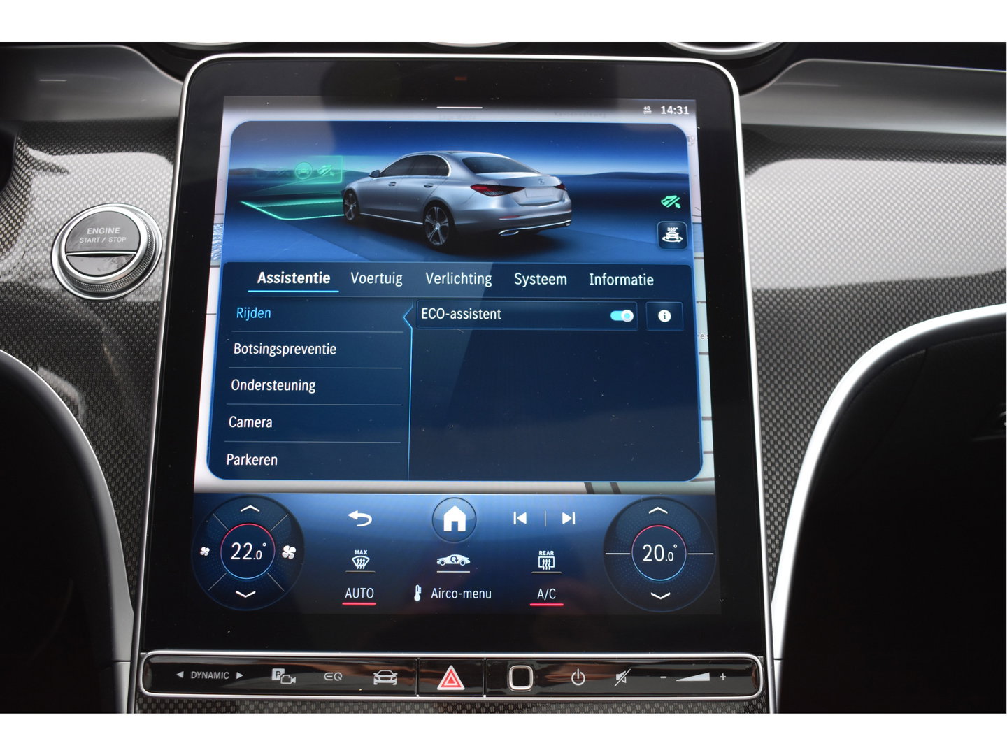 Mercedes-Benz C-Klasse 300 e AMG Line 313 pk | NL-Auto | Trekhaak | Open dak | Virtual cockpit | Camera | Carplay | Sfeerverlichting | Full LED | LM-Velgen | NAP