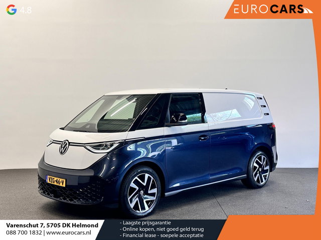 Volkswagen ID. Buzz Cargo - 77 kWh Nieuwprijs €71233! Airco Navi Wireless Carplay IQ Light 20" LM Velgen Adaptive Cruise Control PDC VA + Camera Stoelverwarming Voorruit verwarming 3-Zits
