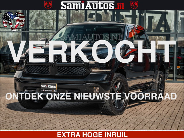 Dodge Ram Pick-Up - BLACK OPS | 5.7 HEMI V8 402PK | MORIMOTO LED | Eerste Eigenaar | Diamond Black | Comfortabele Dubbele Cabine DC met Royale 5 Zitplaatsen |
