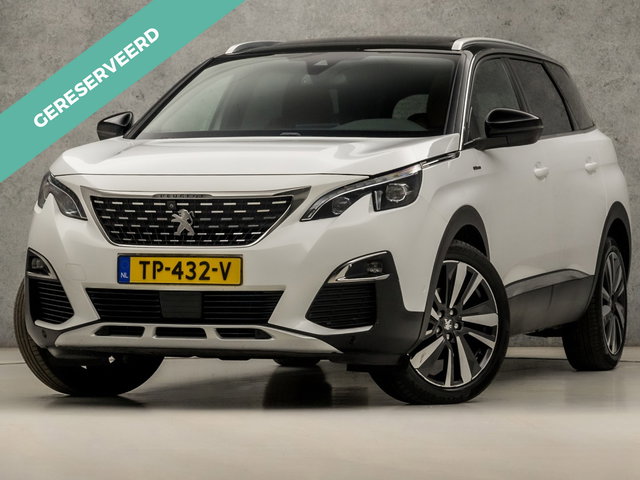 Peugeot 5008 - 1.2 PureTech GT-Line Deluxe (PANORAMADAK, APPLE CARPLAY, GROOT NAVI, 360 CAMERA, FOCAL AUDIO, BRUIN LEDER, KEYLESS, ELEK ACHTERKLEP, NIEUWSTAAT)