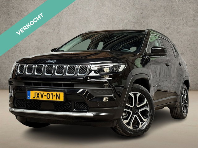 Jeep Compass - 4xe 190 Plug-in Hybrid Electric Night Eagle 190Pk Automaat (VIRTUAL COCKPIT, APPLE CARPLAY, GROOT NAVI, KEYLESS, CAMERA, LEDER, SPORTSTOELEN, ADAPTIVE CRUISE, GETINT GLAS, NIEUWSTAAT)