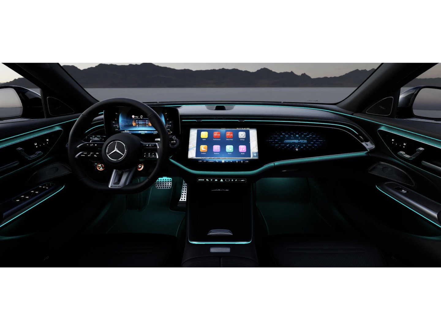 Mercedes-Benz E-Klasse Estate E53 AMG 612pk 4MATIC+ Panoramadak *BTW* Burmester 4d Massage Superscreen Stoelkoeling Trekhaak BOMVOL!! Alpin grau