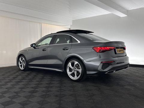 Audi A3 Limousine 35 TFSI S edition (INCL.BTW) Aut. *PANO | LEATHER-FABRIC | FULL-LED | AMBIENTLIGHT | SPORTSEATS | DIGI-COCKPIT | NAVI-FULLMAP | SHIFT-PADDLES | DAB+ | CRUISE | PDC | 18"ALU*