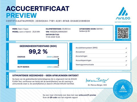 CUPRA Leon 1.5 eHybrid Business | SOH 99,2% | Stoelverwarming | Adaptive cruise | Camera | Carplay | Sportstoelen | Matrix LED | Keyless | PHEV | Plug In