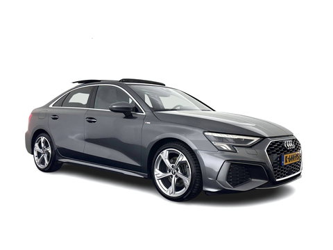 Audi A3 Limousine 35 TFSI S edition (INCL.BTW) Aut. *PANO | LEATHER-FABRIC | FULL-LED | AMBIENTLIGHT | SPORTSEATS | DIGI-COCKPIT | NAVI-FULLMAP | SHIFT-PADDLES | DAB+ | CRUISE | PDC | 18"ALU*