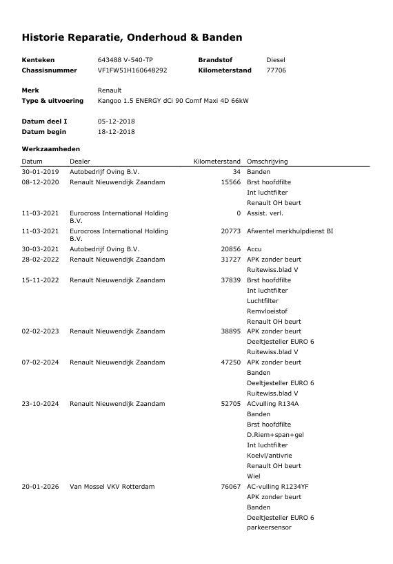 Renault Kangoo 1.5 dCi 90 Energy Comfort Maxi L2H1 / NAVI / CRUISE CONTROLE / TREKHAAK / EURO 6