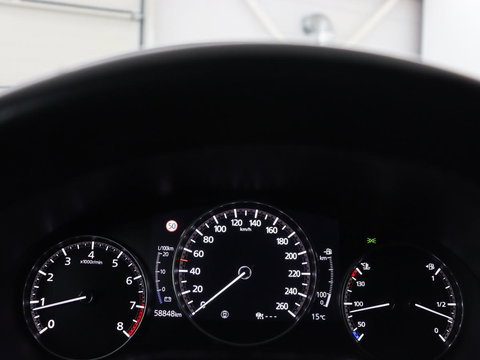 Mazda 3 2.0 e-SkyActiv-G M Hybrid 150 Homura | Stoelverwarming | Head-Up | Adaptive cruise | Camera | Carplay | Keyless | Full LED | Navigatie | Dodehoek detectie | 58.800km NAP | Origineel NL