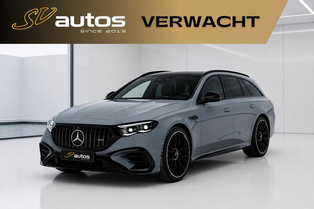 Mercedes-Benz E-Klasse - Estate E53 AMG 612pk 4MATIC+ Panoramadak *BTW* Burmester 4d Massage Superscreen Stoelkoeling Trekhaak BOMVOL!! Alpin grau