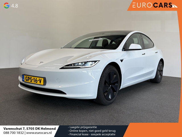 Tesla Model 3 - RWD 60 kWh Panoramadak Navigatie Camera Parkeersensoren Cruise Control Stoelverwarming Dodehoek detectie Full LED Leder Climate Control Elektrische Stoelen
