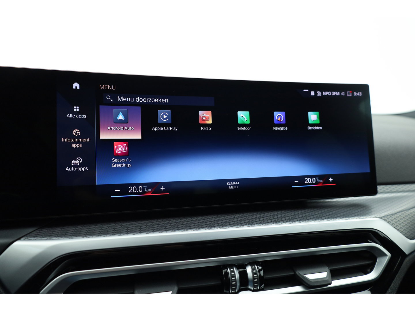 BMW 3 Serie Touring 320e M Sport | Facelift | Shadow Line | Curved display | Adapt. Cruise | Nav + CarPlay | Elek. Klep | Sfeerverlichting | LED | Stoelverw. | PDC V