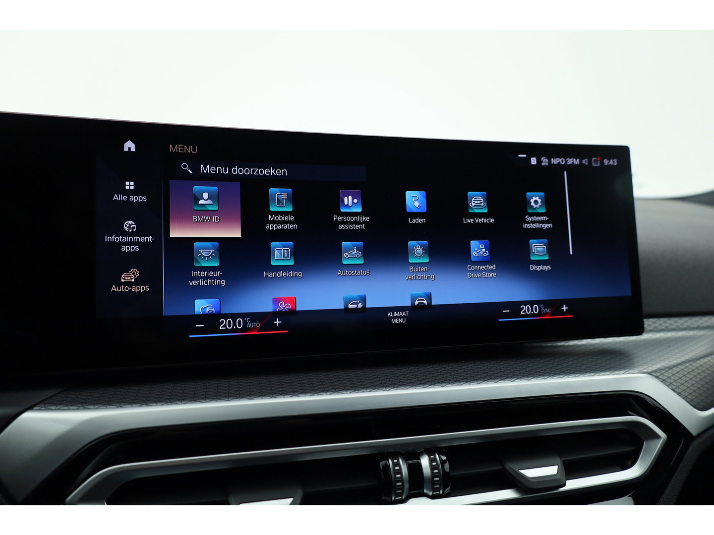 BMW 3 Serie Touring 320e M Sport | Facelift | Shadow Line | Curved display | Adapt. Cruise | Nav + CarPlay | Elek. Klep | Sfeerverlichting | LED | Stoelverw. | PDC V