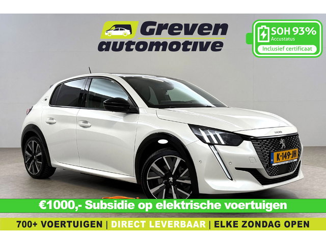 Peugeot e-208 - EV GT 50 kWh | Snelladen | SOH 93% | Pano | Sfeer | Virtual | Clima | Adap. Cruise | Camera | Carplay