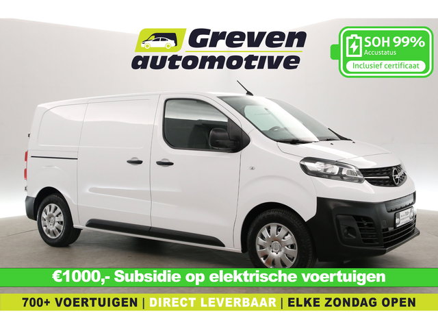 Opel Vivaro-e - 75 kWh L2H1 | Snelladen | SOH 99% | Airco | Cruise | Carplay | 3 Zits | Parkeersens.