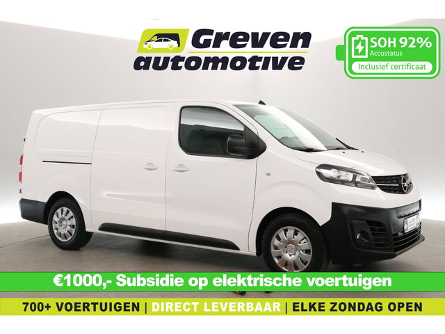 Opel Vivaro-e - 75 kWh L3H1 | Snelladen | SOH 92% | Clima | Camera | Cruise | 3 Zits | Carplay | 2xSchuifdeur