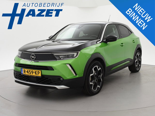 Opel Mokka-e - ULTIMATE 50 KWH TWO TONE 94% SOH + LEDER/ALCANTARA | STOEL/STUURVERW. | 18 INCH | MATCHA GREEN