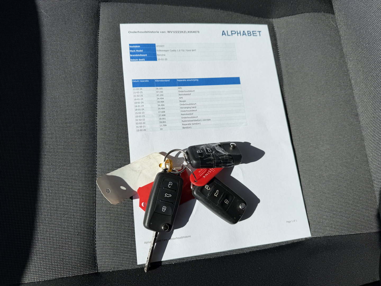 Volkswagen Caddy 1.0 TSI L1H1 BMT Trendline benzine grijs kenteken / euro 6 / bpm vrij / vaste prijs rijklaar € 14.950 ex btw / lease vanaf € / airco / schuifdeur